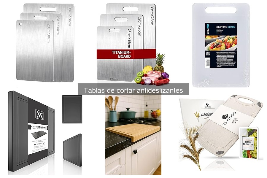 Alternativas a tableros de cortar antideslizantes en cocina