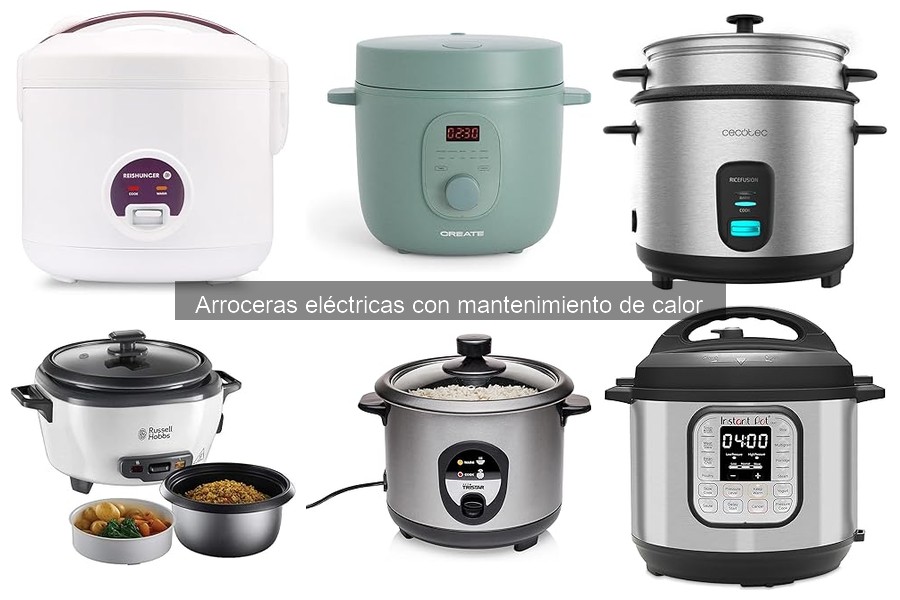 Arroceras eléctricas multifuncionales con mantenimiento de calor