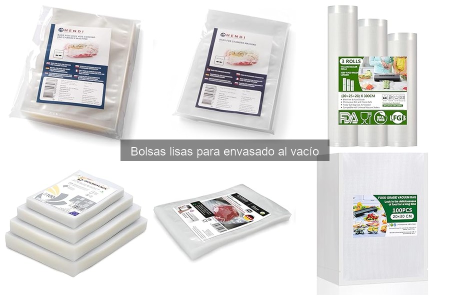 Capacidad ideal de bolsas lisas para envasado al vacío