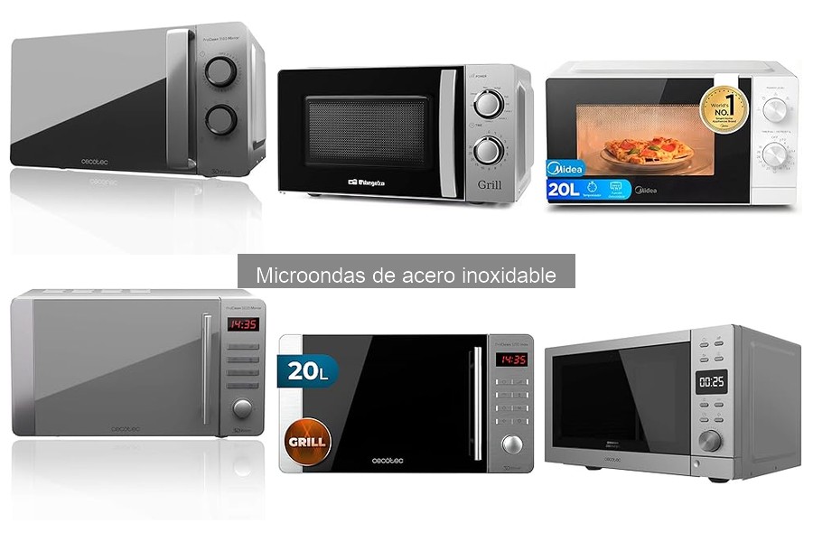 Características clave de microondas de acero inoxidable