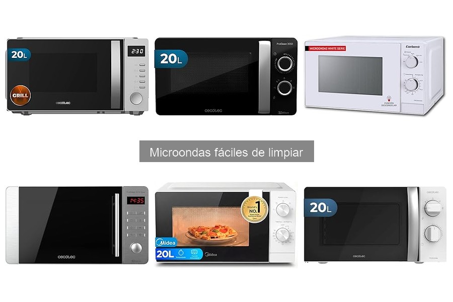 Características de un microondas fácil de limpiar