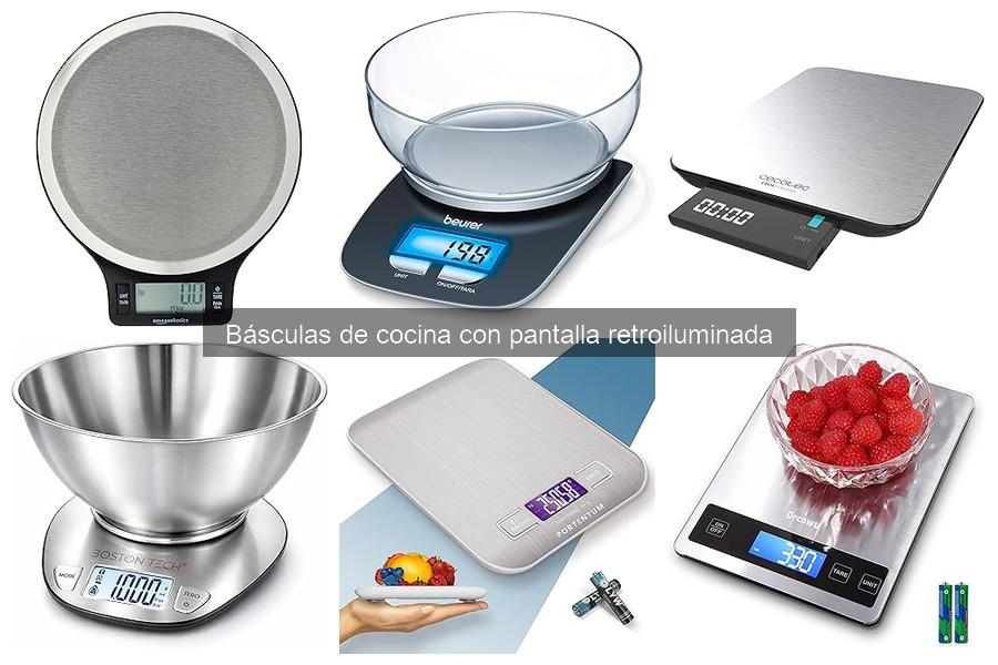 Cómo usar una báscula de cocina con pantalla retroiluminada