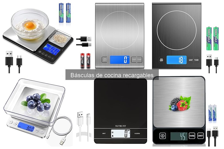 Comparativa de Básculas de Cocina: Recargables vs. de Pilas