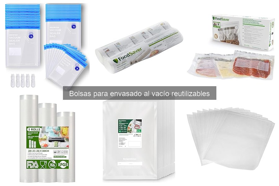 Comparativa de bolsas reutilizables para envasado al vacío