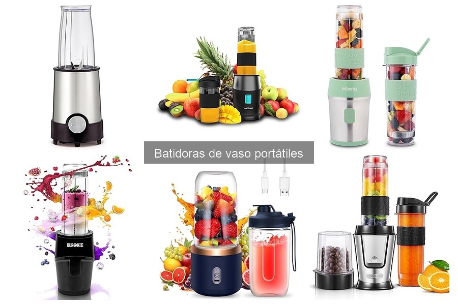 Comparativa de las Mejores Batidoras de Vaso Portátiles