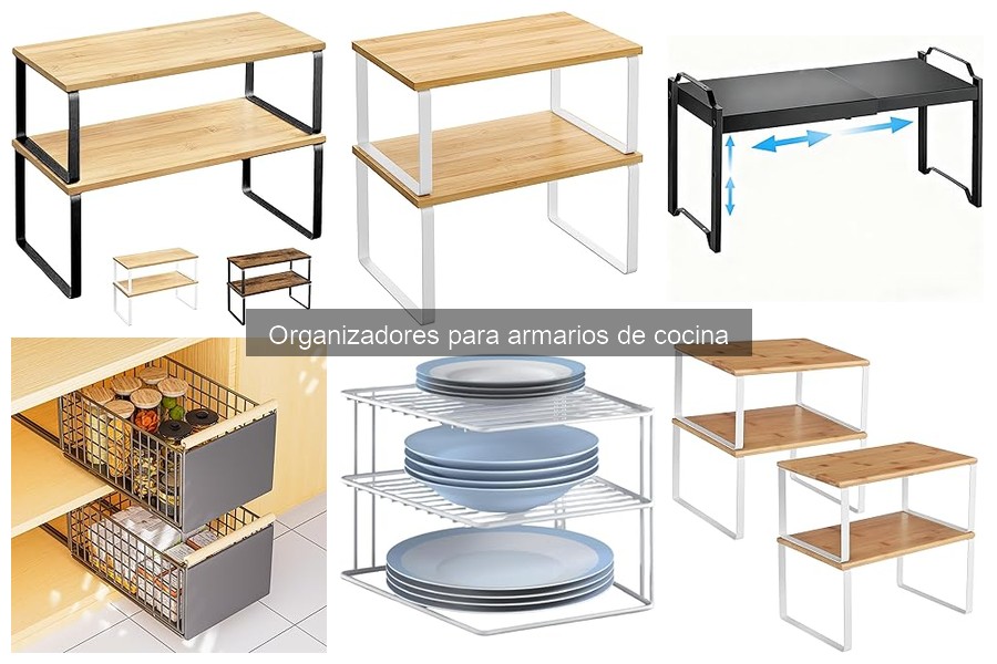 Comparativa de organizadores de plástico y madera para cocina