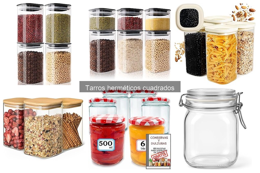 Comparativa de Tarros Herméticos Cuadrados: Vidrio vs Plástico vs Acero