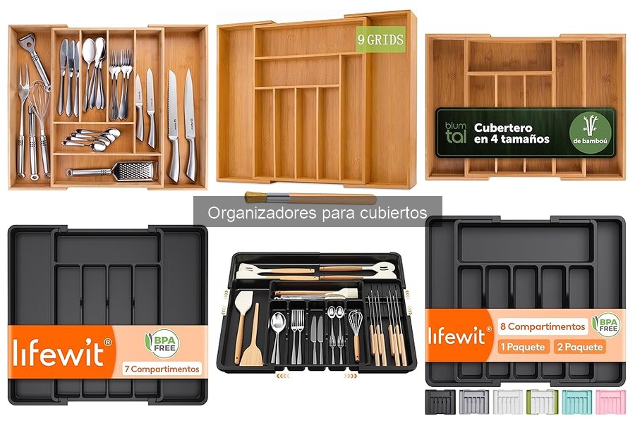 Comparativa: Organizadores de cubiertos de madera vs. plástico