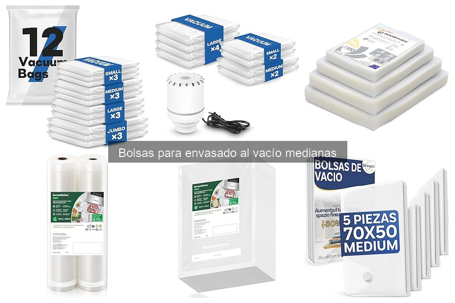 Mantenimiento de bolsas para envasado al vacío medianas