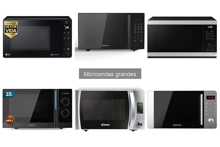 Mejores microondas grandes para familias: comparativa 2023