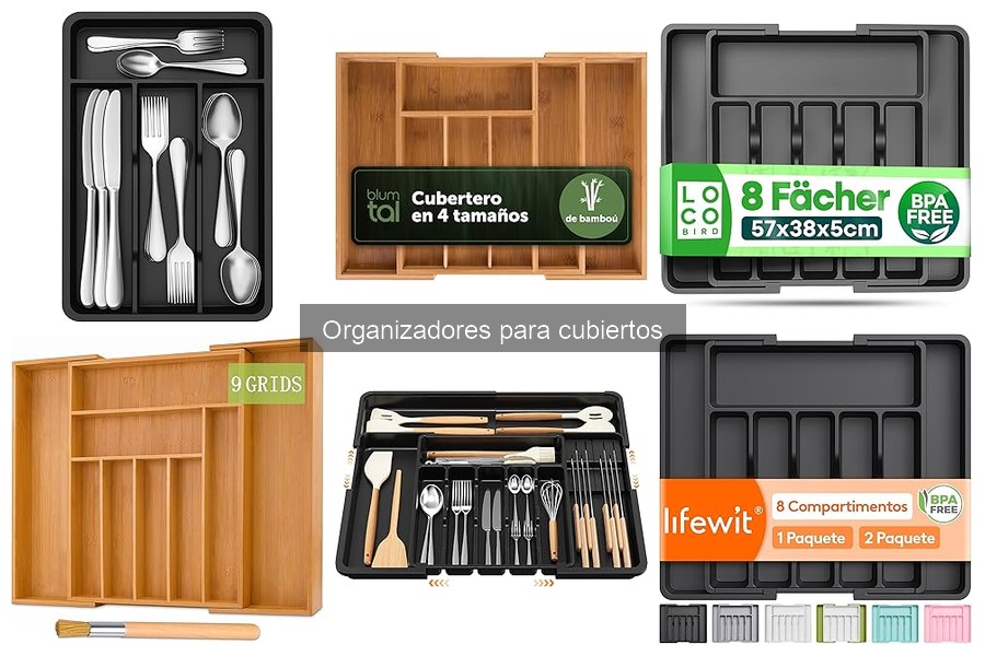 Mejores organizadores de cubiertos para cocinas pequeñas