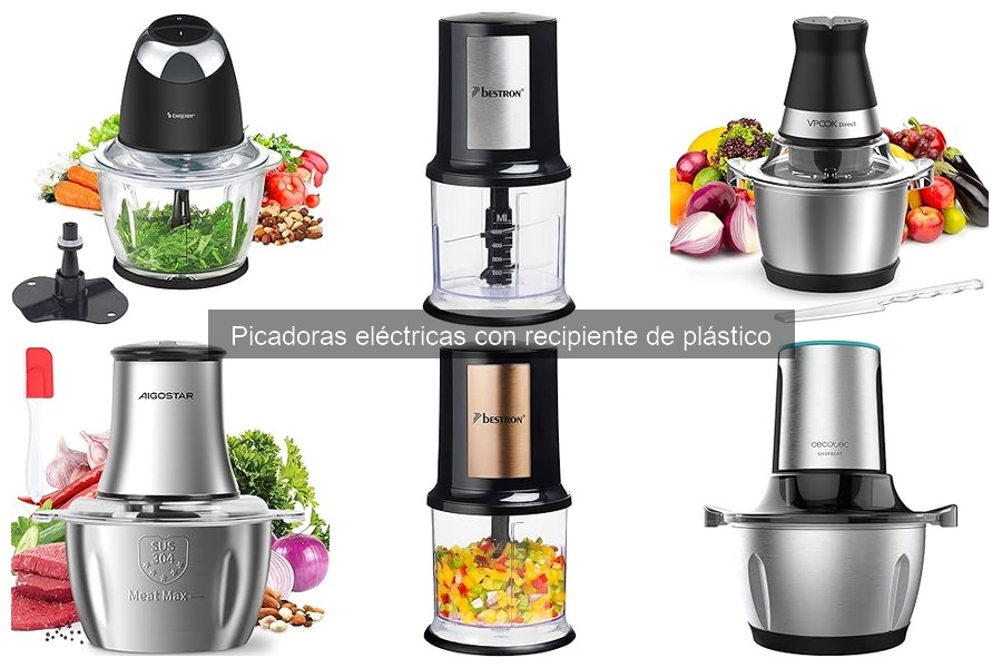 Mejores picadoras eléctricas con recipiente de plástico para el hogar