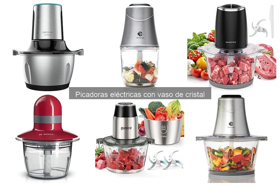Mejores picadoras eléctricas de vaso de cristal para el hogar