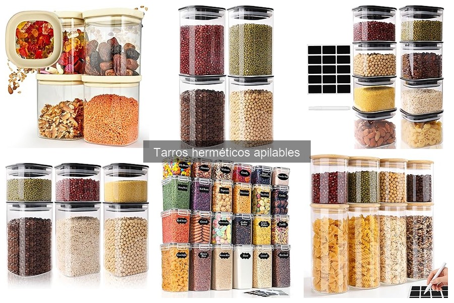 Mejores tarros herméticos apilables para organizar tu cocina