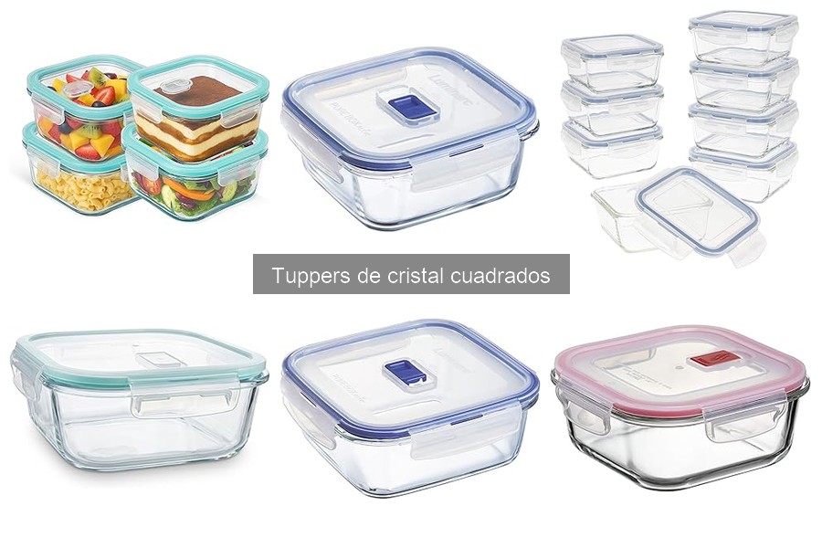 Mejores tuppers de cristal cuadrados para almacenar alimentos