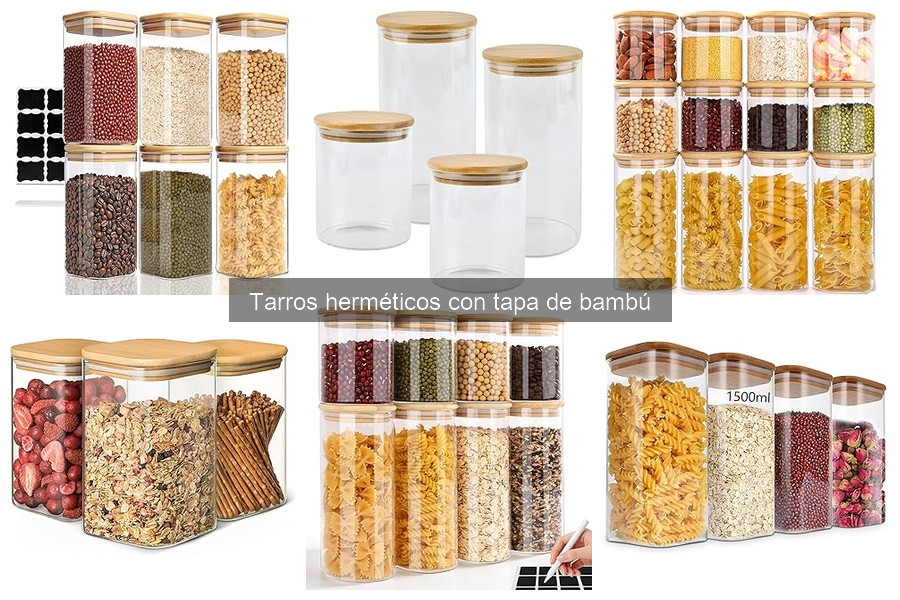 Tarros herméticos con tapa de bambú: características y beneficios